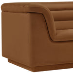 Cascade Velvet Upholstered Chair in Saddle