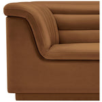 Cascade Velvet Upholstered Chair in Saddle