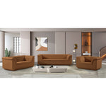 Cascade Velvet Upholstered Chair in Saddle