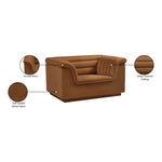 Cascade Velvet Upholstered Chair in Saddle