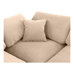 Comfy 158" Velvet Upholstered 5pc. Modular Sectional in Beige
