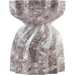 Caserta Marble Finish Concrete Indoor / Outdoor End Table in Brown