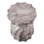 Caserta Marble Finish Concrete Indoor / Outdoor End Table in Brown