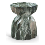 Caserta Marble Finish Concrete Indoor / Outdoor End Table in Green