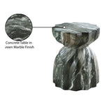 Caserta Marble Finish Concrete Indoor / Outdoor End Table in Green