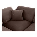 Comfy 158" Velvet Upholstered 5pc. Modular Sectional in Brown