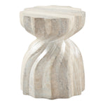 Caserta Travertine Finish Concrete Indoor / Outdoor End Table in Natural