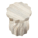 Caserta Travertine Finish Concrete Indoor / Outdoor End Table in Natural