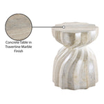 Caserta Travertine Finish Concrete Indoor / Outdoor End Table in Natural