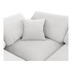 Comfy 158" Velvet Upholstered 5pc. Modular Sectional in Cream