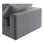 Comfy 158" Velvet Upholstered 5pc. Modular Sectional in Grey