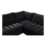 Jacob 103" Velvet Upholstered 4pc. Modular Sectional in Black