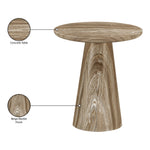 Cassino Concrete Indoor/Outdoor End Table in Beige