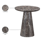 Cassino Concrete Indoor/Outdoor End Table in Brown