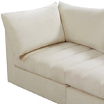 Jacob 103" Velvet Upholstered 4pc. Modular Sectional in Cream