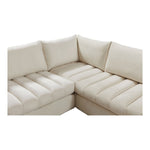 Jacob 103" Velvet Upholstered 4pc. Modular Sectional in Cream