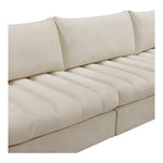 Jacob 103" Velvet Upholstered 4pc. Modular Sectional in Cream