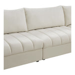 Jacob 103" Velvet Upholstered 4pc. Modular Sectional in Cream
