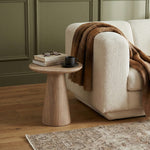 Cassino Concrete Indoor/Outdoor End Table in Travertine