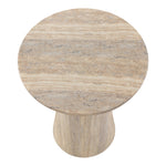 Cassino Concrete Indoor/Outdoor End Table in Travertine