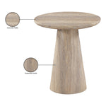 Cassino Concrete Indoor/Outdoor End Table in Travertine