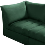 Jacob 103" Velvet Upholstered 4pc. Modular Sectional in Green