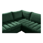 Jacob 103" Velvet Upholstered 4pc. Modular Sectional in Green