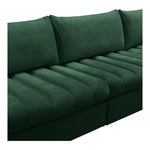 Jacob 103" Velvet Upholstered 4pc. Modular Sectional in Green