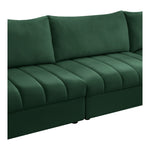 Jacob 103" Velvet Upholstered 4pc. Modular Sectional in Green