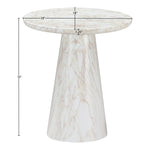 Cassino Concrete Indoor/Outdoor End Table in White
