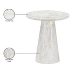 Cassino Concrete Indoor/Outdoor End Table in White