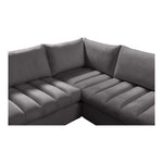 Jacob 103" Velvet Upholstered 4pc. Modular Sectional in Grey