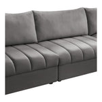 Jacob 103" Velvet Upholstered 4pc. Modular Sectional in Grey