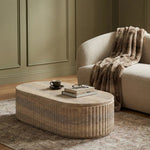 Catania Concrete Indoor/Outdoor Coffee Table in Travertine