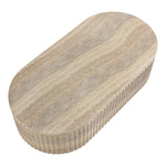Catania Concrete Indoor/Outdoor Coffee Table in Travertine