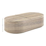 Catania Concrete Indoor/Outdoor Coffee Table in Travertine