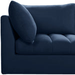 Jacob 103" Velvet Upholstered 4pc. Modular Sectional in Navy