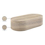 Catania Concrete Indoor/Outdoor Coffee Table in Travertine