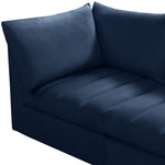 Jacob 103" Velvet Upholstered 4pc. Modular Sectional in Navy