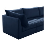 Jacob 103" Velvet Upholstered 4pc. Modular Sectional in Navy