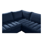 Jacob 103" Velvet Upholstered 4pc. Modular Sectional in Navy