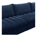 Jacob 103" Velvet Upholstered 4pc. Modular Sectional in Navy