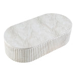 Catania Concrete Indoor/Outdoor Coffee Table in White