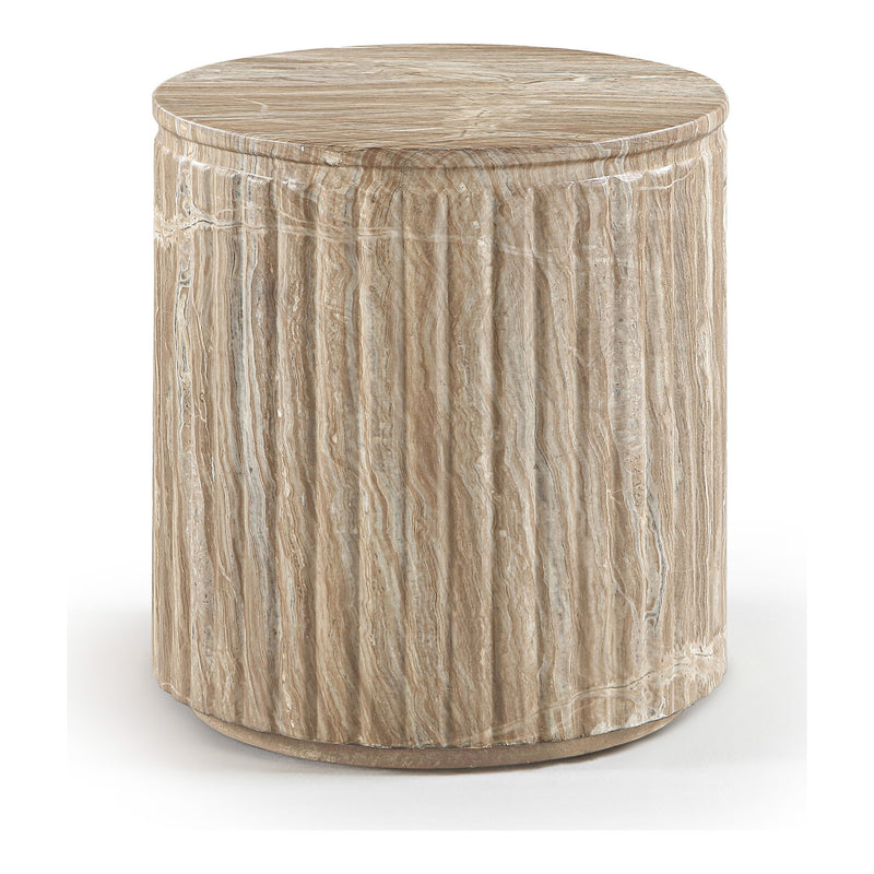 Catania Concrete Indoor/Outdoor End Table in Beige