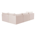 Jacob 103" Velvet Upholstered 4pc. Modular Sectional in Pink