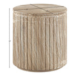 Catania Concrete Indoor/Outdoor End Table in Beige