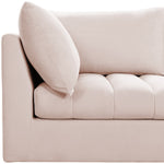 Jacob 103" Velvet Upholstered 4pc. Modular Sectional in Pink