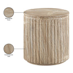 Catania Concrete Indoor/Outdoor End Table in Beige