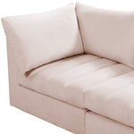 Jacob 103" Velvet Upholstered 4pc. Modular Sectional in Pink