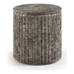 Catania Concrete Indoor/Outdoor End Table in Brown